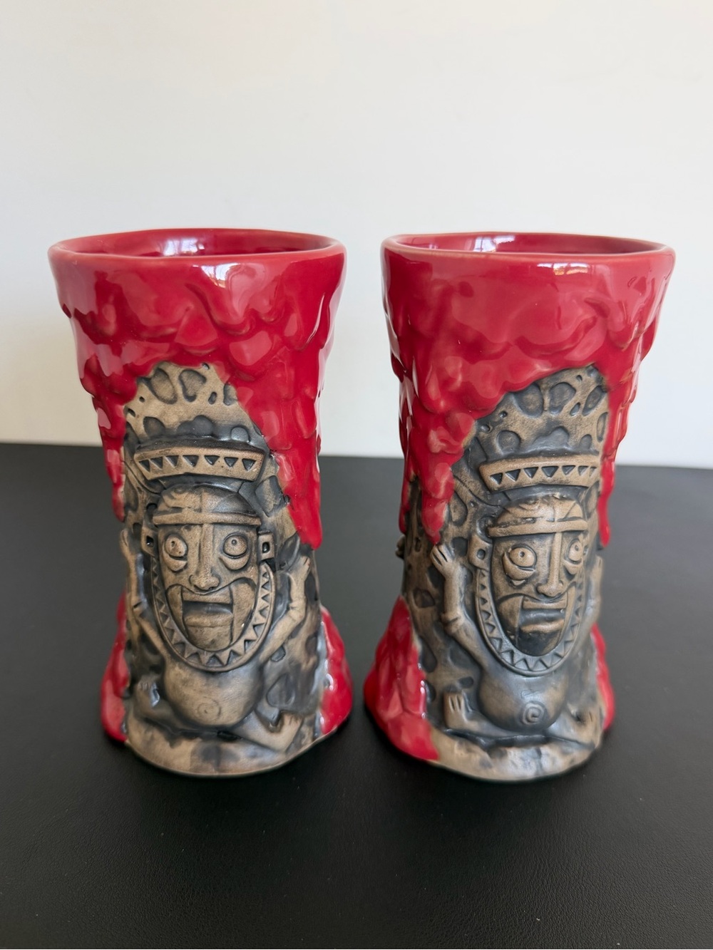 Disney Trader Sam’s Krakatoa 1st Edition Tiki Mugs Set of 2 Grog Grotto